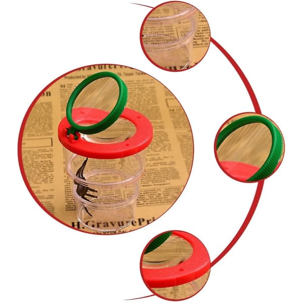 Hyönteisten suurentava katseluväline Infoga Bug Viewer Bug Magnifier Container Critter Insect Cage Science Bug Magnifier Science Nature Exploration Tool (2st)