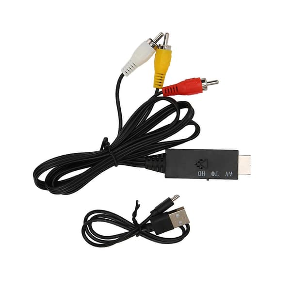 AV til HDMI-kabel 3 RCA til HDMI lyd- og videokonverterer 1 meter