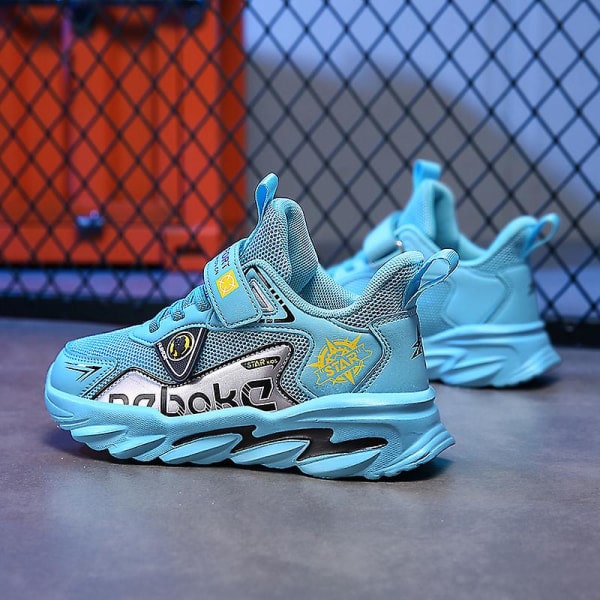 Børnesneakers Åndbare Løbesko Mode Drenge Piger Sportsko Dy2022 Blå 34
