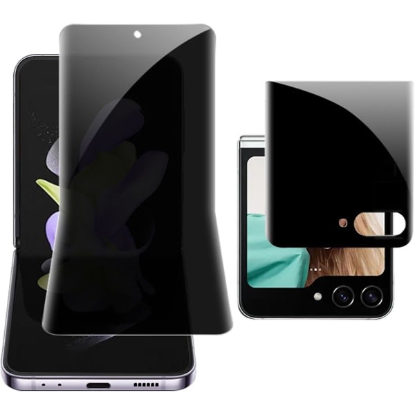 Z Flip 5 Skärmskydd, Sekretess Skärmskydd Kompatibel Samsung Galaxy Z Flip 5 Anti-tittande yttre+inre skärmskyddsfilm