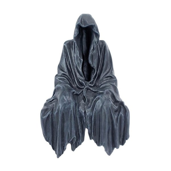 Black Grim Reaper Staty Spännande Black Robe Nightcrawler Resi