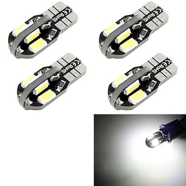 10st W5W T10 LED-lampa eller Canbus 5730 8SMD 12V LED Bilinredning M Vit