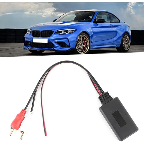 Bluetooth AUX-mottaker Modul - Bluetooth-adapter, 2 AUX-IN-adaptere, AUX-lyd 2 AUX-kabel Bilstereo-kontakt for billyd