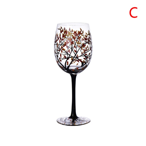 Four Seasons Trees Vinglas Goblet Kreativt Tryckt Glas C C Onesize C Onesize