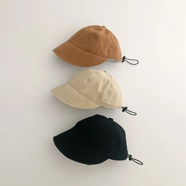 Baby Baseball Cap Pojke Anka Tunga Cap Barn Sol Hattar Pojkar Flickor svart
