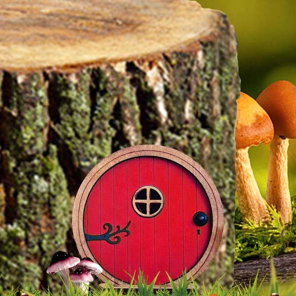 Fe dörrar för utomhusträd, Miniatyr fe Gnome fönster