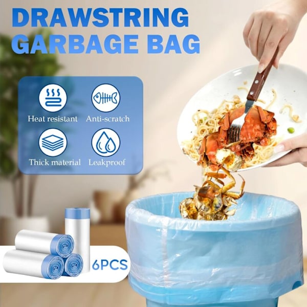 Starka 90-pack 10L-15L Sopsäckar för Badrum & Kök (45-50cm)
