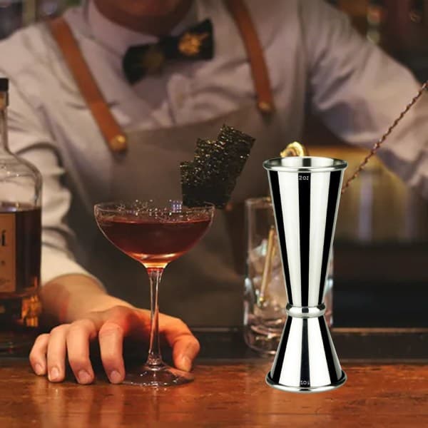 Dobbel Cocktail Jigger Japansk Design Rustfritt Stål Bar Jigger Målekopp