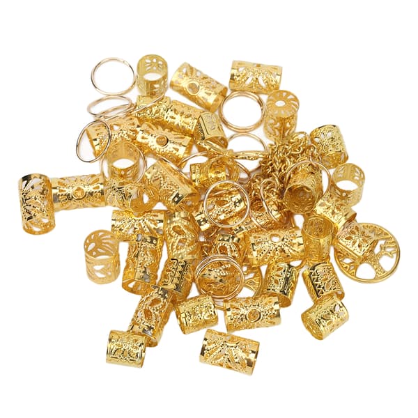 Guld Hule Dreadlock Manchetter Ringe til Hårfletninger, DIY Tilbehør, Unisex 0.1