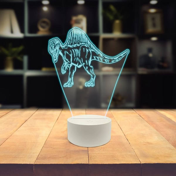 Dino 3D Led-pöytälamppu, arkaainen dinosaurus esihistoriallinen eläin