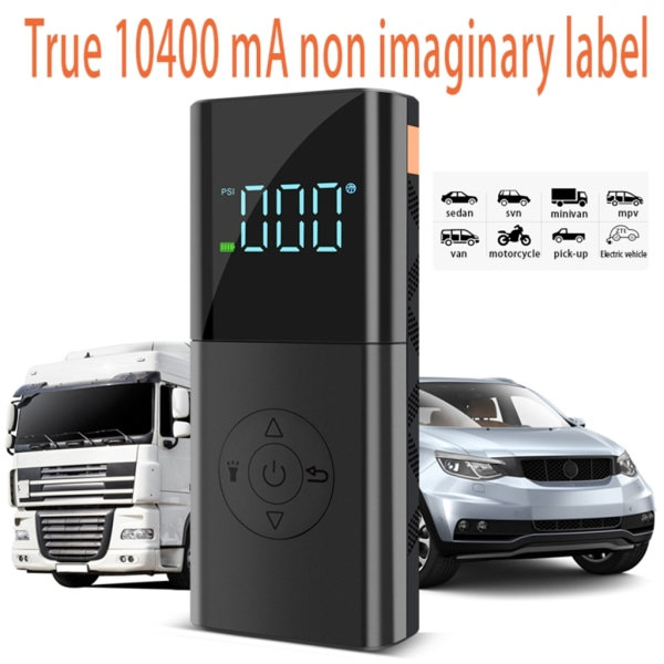 10400mAh Genopladelig Bil Luftkompressor 12V Bil Strømoplader Bank 150PSI Dæk Pumpe