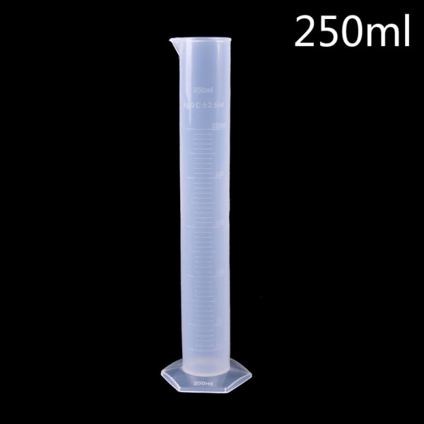 10/25/50/100/250ml Plast Mätcylinder Laboratorietest G 250ml 250mL