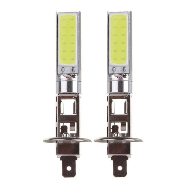 2ST H1 COB LED Auto Dimljus Strålkastare DRL