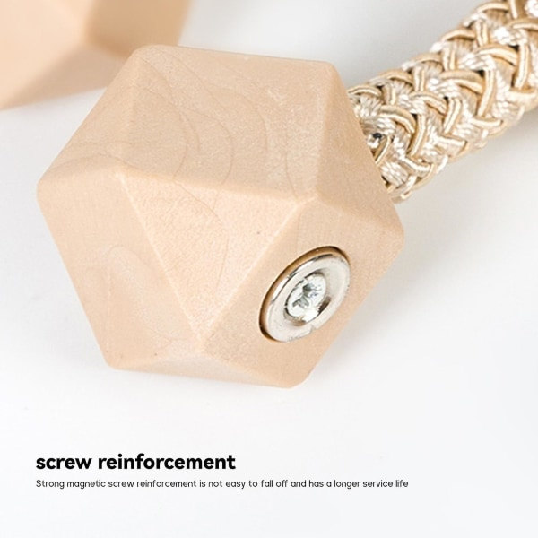 2 stk Magnet Gardin Holdere Med Hånd-snoet Vævet Tekstur Udseende Reb Til Køkken Spisestue Badeværelse (Beige) Beige