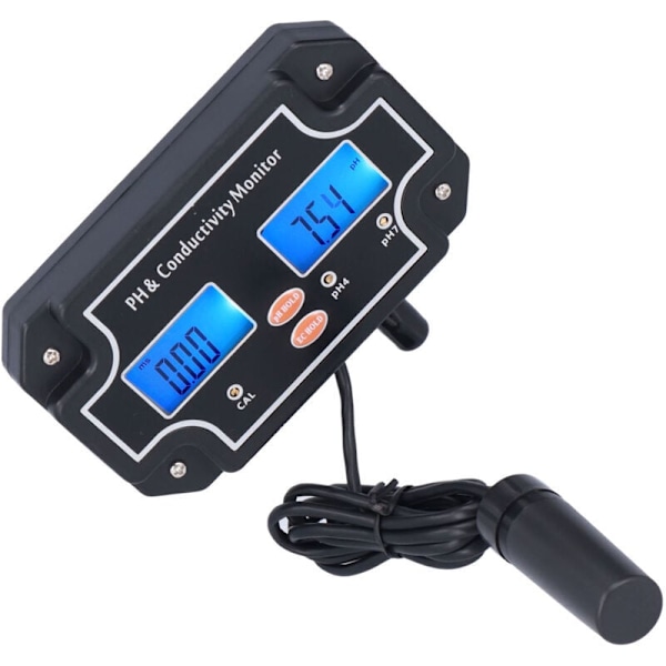 PH-2681 PH/EC Vattenkvalitetstestare, ATC PH-mätare, DC6V Hydroponisk Monitor för Akvarium, EU-kontakt 230V
