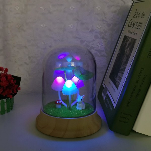 Gradient Svampar DIY Nattlampa Sängbord Sovrum Romantisk Atmosfär