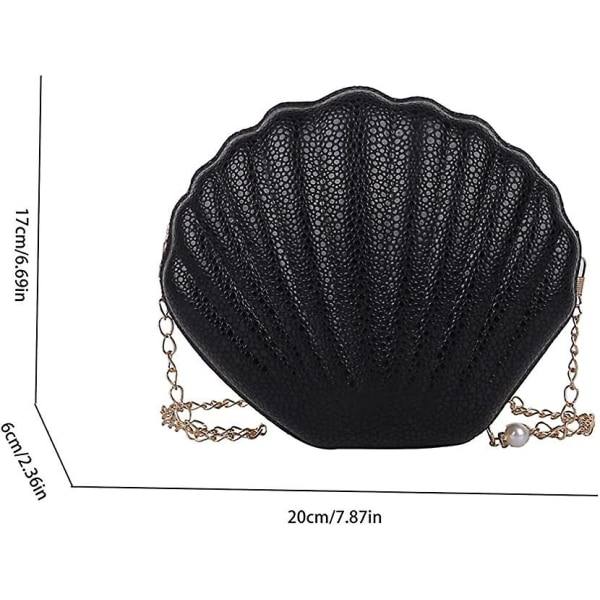 Axelväska för damer - Sommarstrandväska - Crossbody-väska med kedja - Liten handväska (5-e-0)