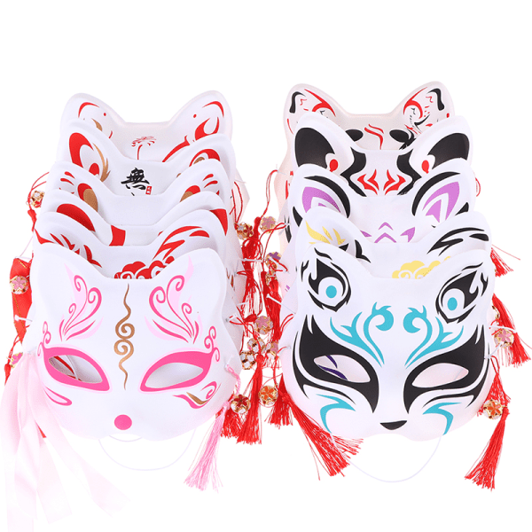 1. Anime Fox Masks Half Face Cat Mask Maskerad Festival Del Color A12 Color A12