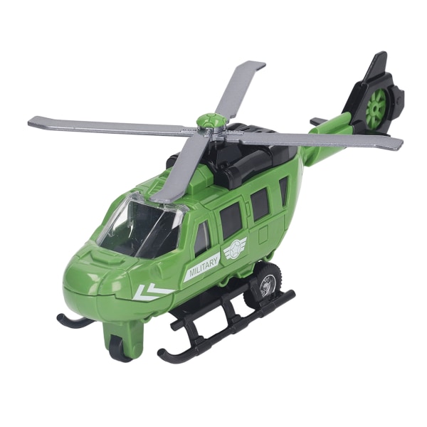 Trykstøbt helikoptermodel simuleret trykstøbt legering inerti flymodel legetøj til børn drenge piger 8,9in