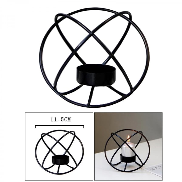 Stabil og slitesterk retro lysestake i nordisk stil Geometrisk lysestake i metall, geometrisk lysestake