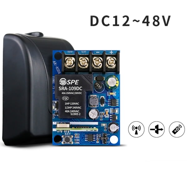 DC12V-48V RF 433Mhz 315mhz trådløs fjernkontrollbryter 40A høystrøm RF-mottaker for pumpesikkerhetssystem dør null - 315MHz