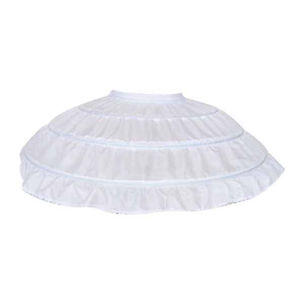 Børns Piger 3 Stål Bøjler Hvid Petticoat Bryllupskjole Kjole Petticoat Elast