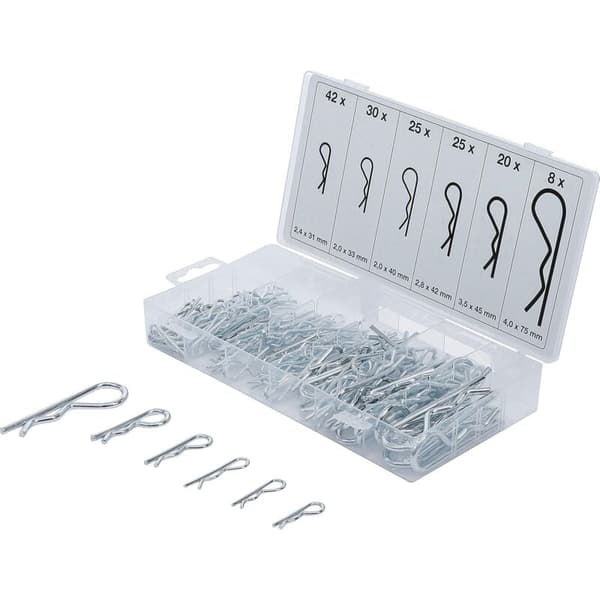 Jousitappivalikoima Ø 2.4 - 4.0 mm 150 kpl