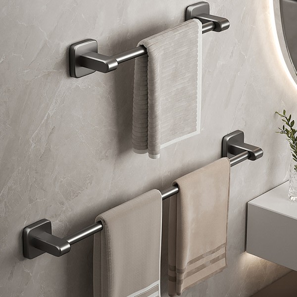Håndkleholder Rom Aluminium Ingen Boring Baderomsarrangører Sel Sølv 70cm Silver 70cm