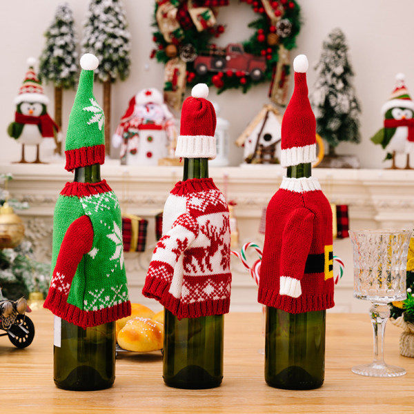 1 kpl 2024 jouluviinipullosarja Snowman Deer Bottle Co C one size C one size