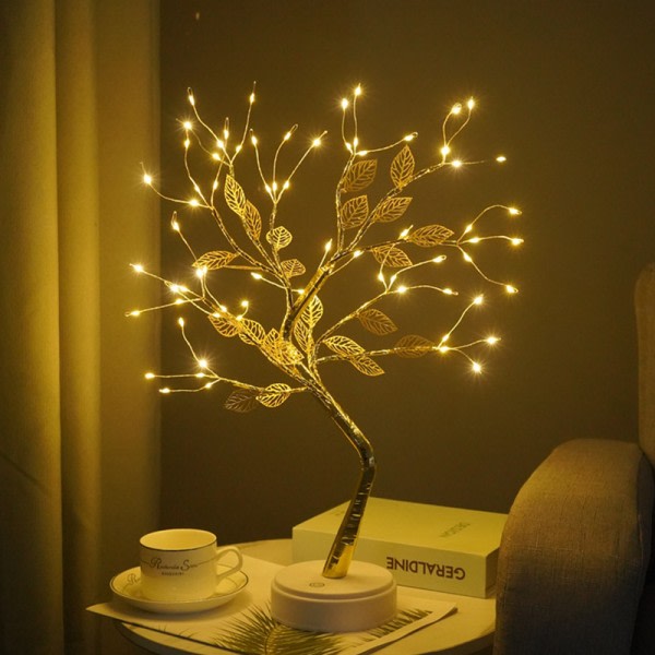 CDQ Creative Tree Lamp Pearl Tree Lamp Touch Screen Lampe Soveromslampe Gavestativ Lampe Dekorasjonslampe Bordlampe #1