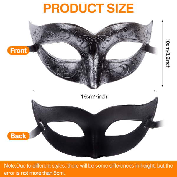 32 stk Mardi Gras-masker Masquerade-masker Vintage Antique-masker med flerfarget 32 stk Multicolor 32pcs