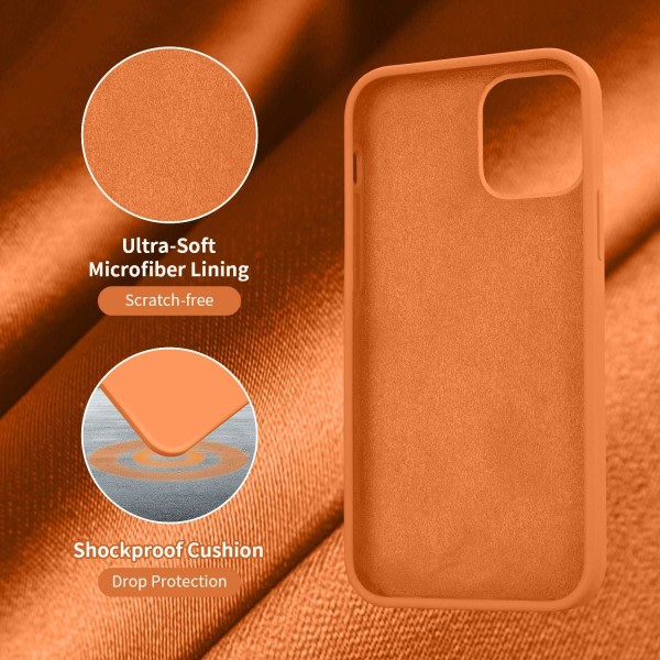 Designet for iPhone 12-etui, Designet for iPhone 12 Pro-etui, Silikon støtsikker telefonetui med [myk anti-ripes mikrofiberforing] 6,1 tommer, svart