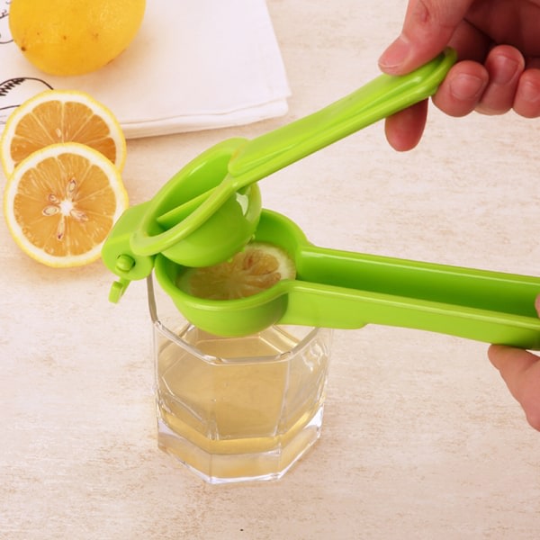 1 st Plast citronklämma Köksförtjockning Manuell fruktjuicer Gul