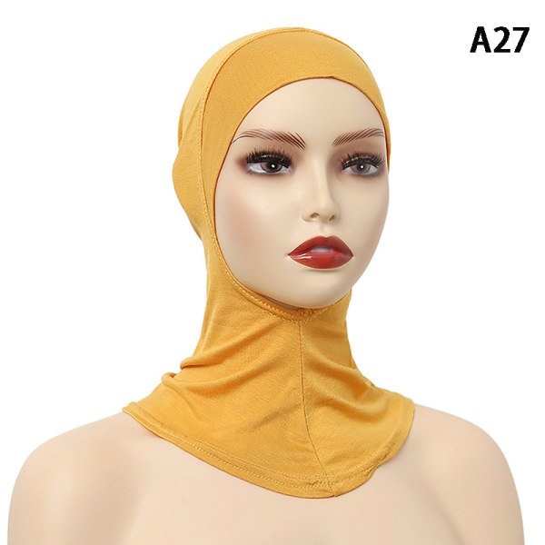 Enfärgad undersjal Hijab-mössa Justerbar Stretchy Turban Ful A27 ONESIZE A27 ONESIZE