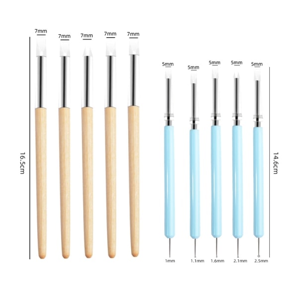 5-pack dubbelsidiga prickverktyg för konst, prägling, keramikmodellering till Apricot onesize Apricot onesize