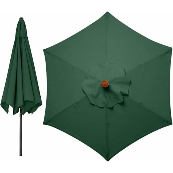 3m Erstatningsovertræk til 6-Arms Haveparasol - Grøn