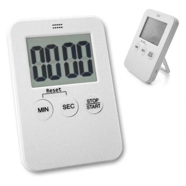 Digital Timer med Magnet - Kjøkkentimer Hvit Vit