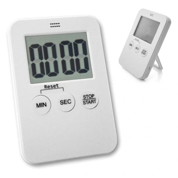 Digital Timer med Magnet - Køkkenur Hvid Vit