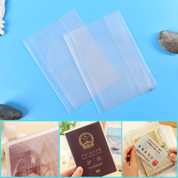 2 stk. Transparent Passholder Deksel Pakke Resekort Holder