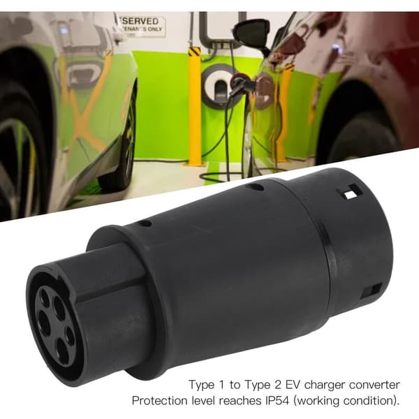 Type 1 til Type 2 Strøm Opladningskabel, Biloplader Adapter, 16A/32A 7.2 kW, Type 1 til Type 2 Oplader Adapter