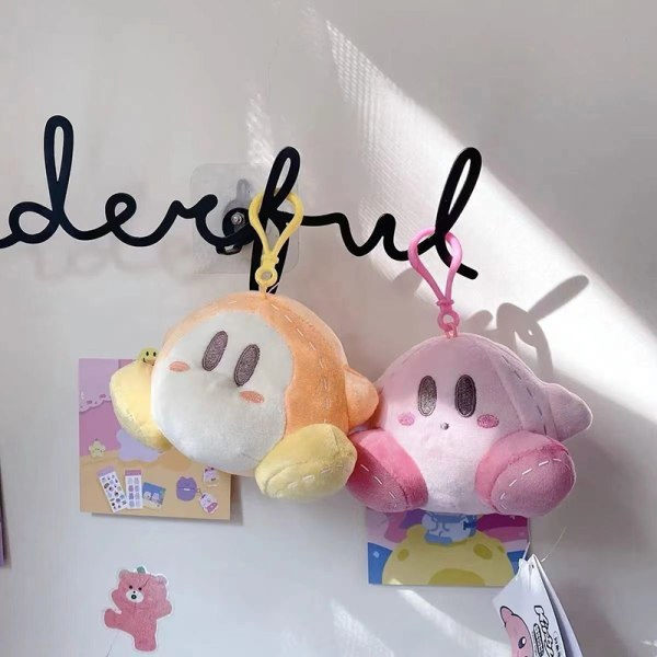 e Star Kirby Plyschdocka Pendel Cartoon Kawaii Mjuk Fylld Väska A1