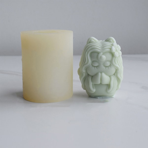 Mini 3D djurhartsform sjöjungfrur rävar flicka epoxihartsform silikon tårtdekorationsform DIY aromaterapihantverk null - C