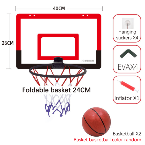 Bærbar sjov mini basketball bøjle legetøjssæt indendørs basketball C