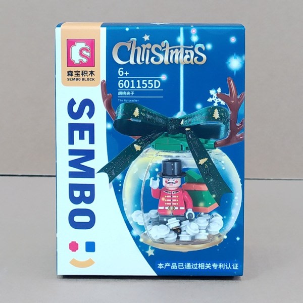 Senbao Building Blocks Christmas Snowman Crystal Ball Blind Box Pepparkakor Man barns julklapp Julklapp