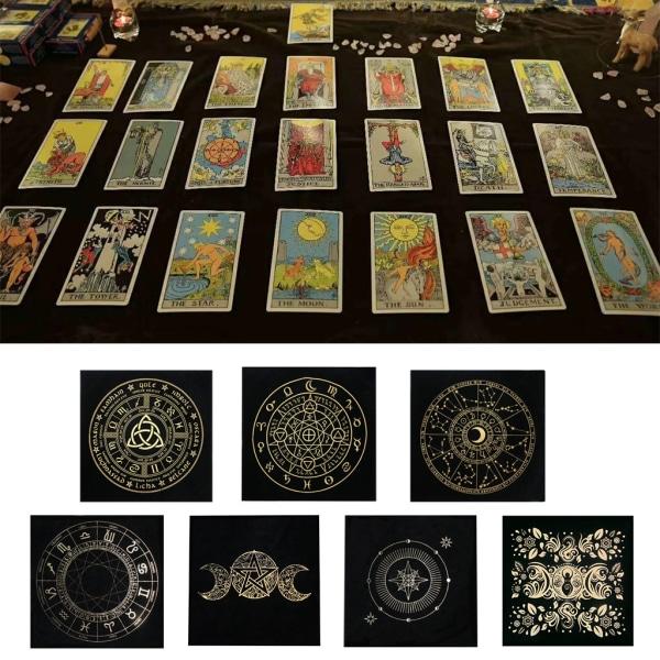 Neliömäinen pöytäliina ennustamiseen alttarille lautapelille tarot-alustalle runoille astrologian oraakkelille lautapelialustalle 13