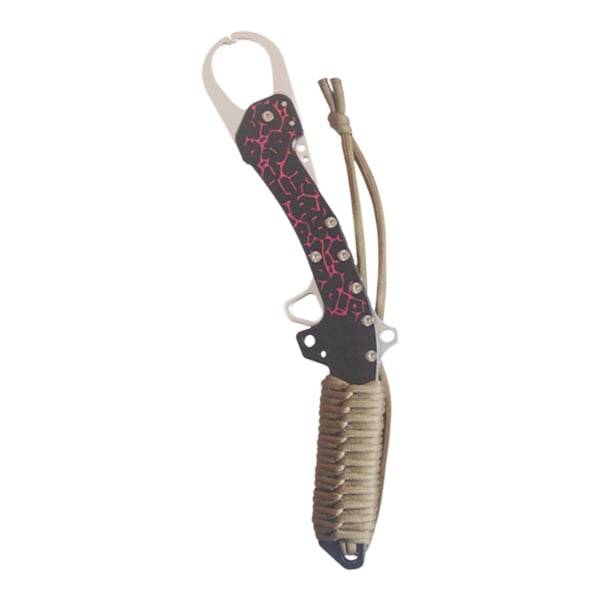 Multifunktionel Fish Grip Bærbar Fiskeklemme med Skridsikkert Håndtag Multifunktionel Fiskekontrolklemme qd best Black