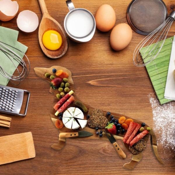 Aperitiffbrett Nyhet Ostbrett Unik trebrikke Snack Drin Mørk farge