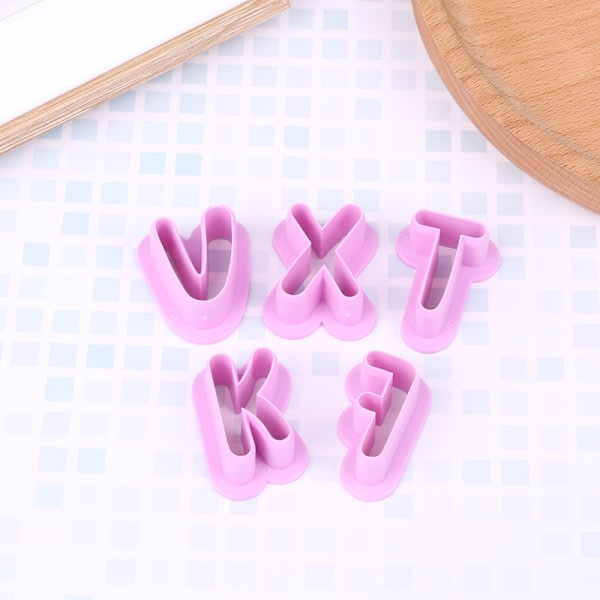 1Set Plast Digital Letter Ting Cake Mould DIY Alphabet Fondan