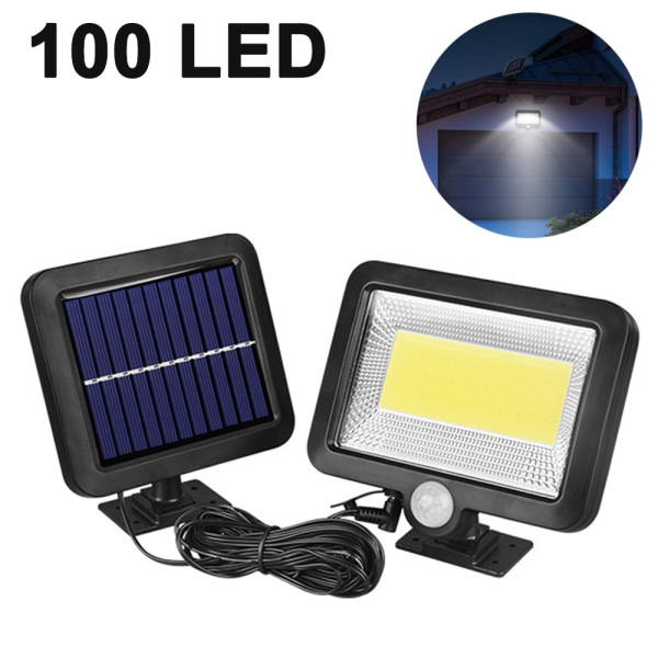 Split Solar Induksjonsvegglampe, Lett IP65 Vanntett