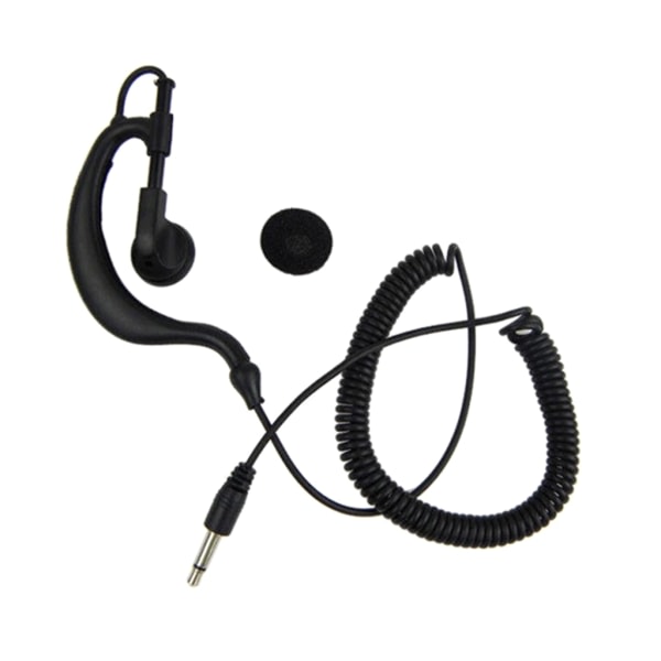 G-Shape Soft Ear Hook Øretelefon Headset 3,5 mm Plug-Ear Hook Listen Only Ham-Radios Øretelefon/Headset for 2-veis radioer
